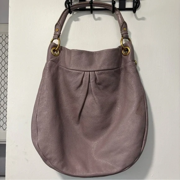 Marc by Marc Jacobs Leather Classic Q Hillier Hobo Grey Lavender Crossbody Bag - Picture 6 of 10